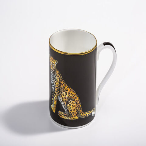 Mw Twin Leopards Black Mug