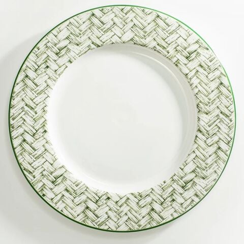 NC Basket Weave Green 10'' Plate