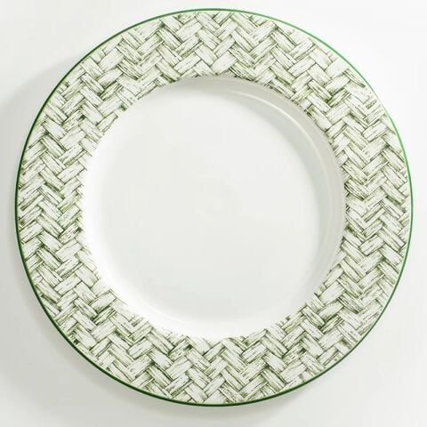Nc Basket Weave Green 25 Cm Plate