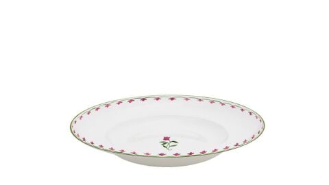 NC Marguerite Pink 9'' Rim Soup Bowl