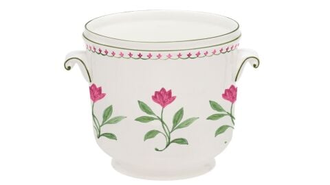 NC Marguerite Pink Handled Cachepot L/S