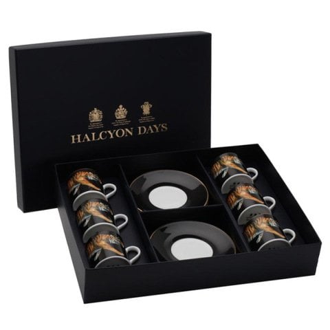 MW Tiger - Coffee Cup & Saucer Set x 6