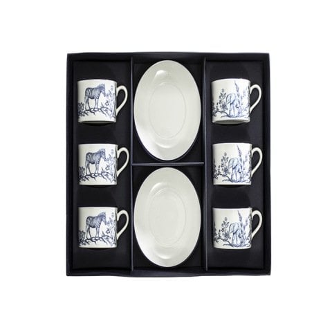 NC - Serengeti - Tea Cup & Saucer Set of 6