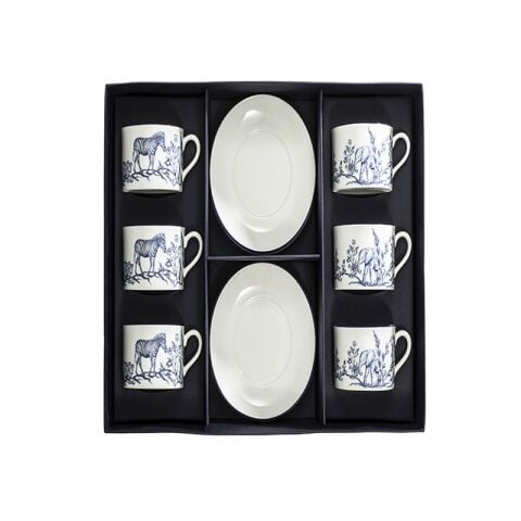 NC - Serengeti - Tea Cup & Saucer Set of 6