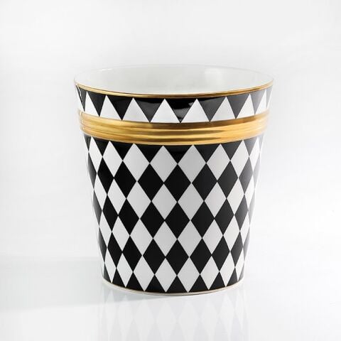 Parterre - Black - Gold - Large Planter/Cachepot