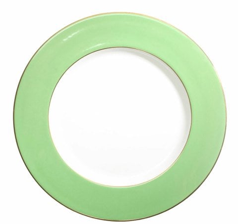 Plain Jade Green - Gold Rim - 13'' Charger Plate