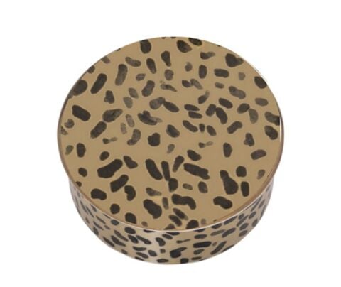 TR - Leopard - Round Trinket Box