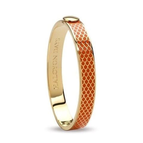 1cm Salamander - Orange - Gold - Hinged Bangle
