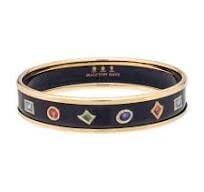 1 Cm Tr Jewels Navy Gold Small Bangle