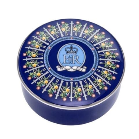 Platinum Jubilee Flowers Of Realm Round Trinket Box