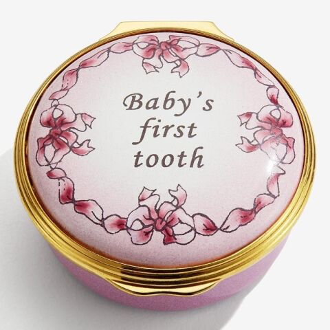 59Baby's First Tooth - Girl  - Enamel Box
