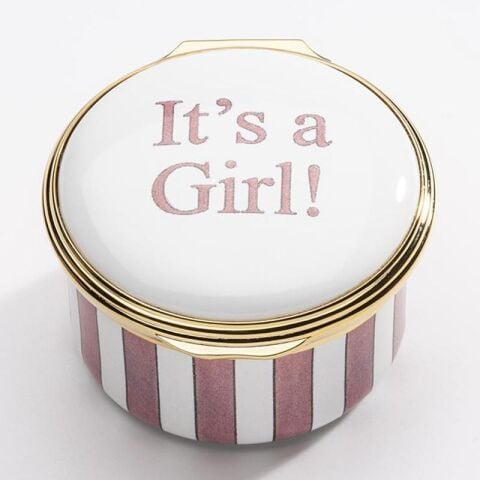Its A Girl Enamel Box