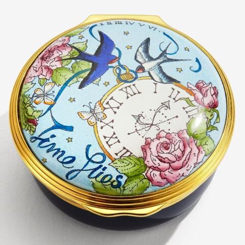 Time Flies Friendship Stays Enamel Box