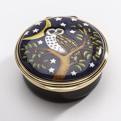Too Wit Too Woo Enamel Box