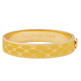 13mm The Star Trellis-Forget-me-Not-Gold- Hinged Bangle