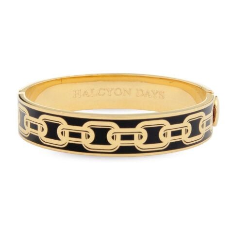 13mm Chain - Black - Gold - Hinged Bangle