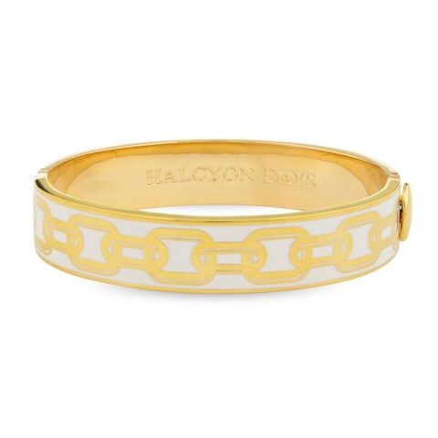 13mm Chain - Cream - Gold - Hinged Bangle