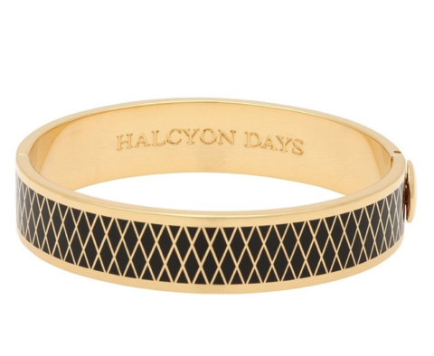 13mm Parterre - Black - Gold - Hinged Bangle