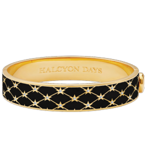 Forget Me Not Gold The Star Trellis Hinged Bangle