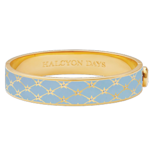 Forget-me-Not-Gold- Hinged Bangle