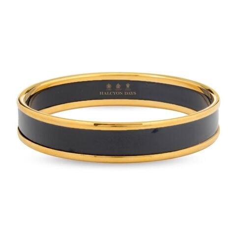 1cm Black - Gold - Small Bangle