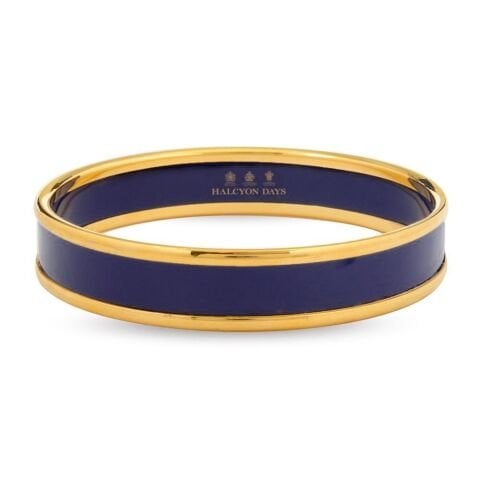 1cm Navy - Gold - Small Bangle