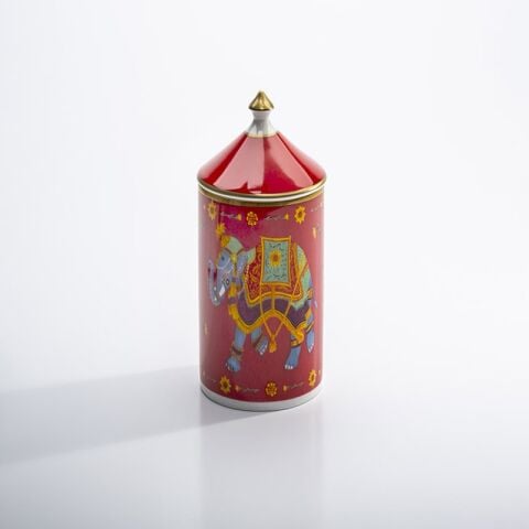 Ceremonial Indian Elephant - Rose - Lidded Candle