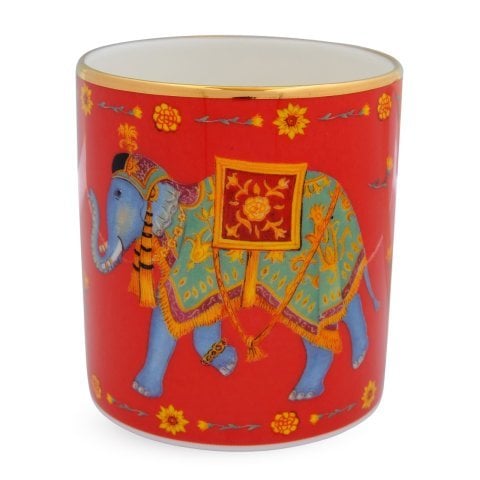 Ceremonial Indian Elephant Red - Pen Pot