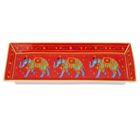 Ceremonial Indian Elephant Red Pen Tray