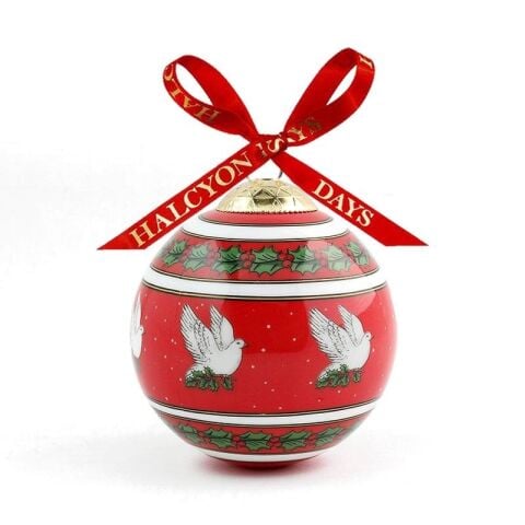 Dove Of Peace Red Bauble