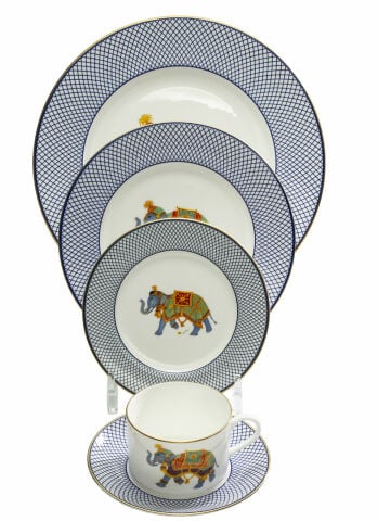 Ceremonial Indian Elephant 5 Piece Place Setting