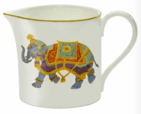 Ceremonial Indian Elephant White Creamer