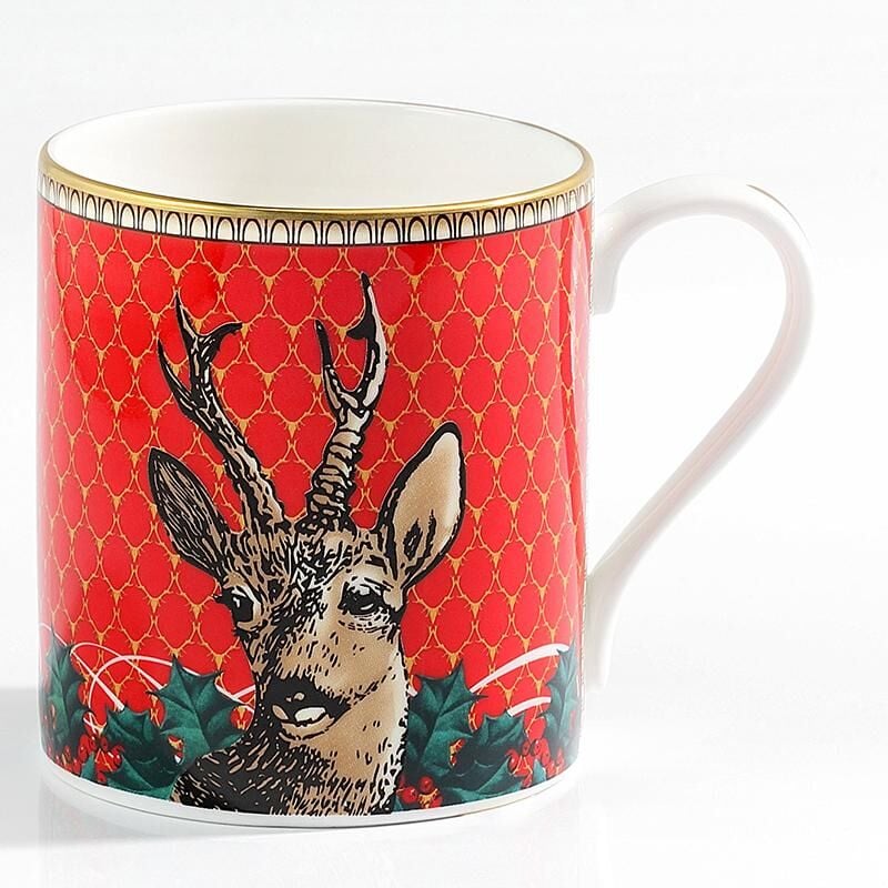 Antler Trellis And Stag Head Mug