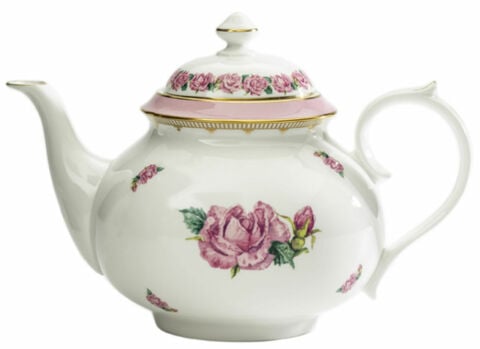 Com Shell Garden Rose Early Morning Tea Pot