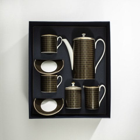 Antler Trellis - Black - Tea for Two  -Boxed Set