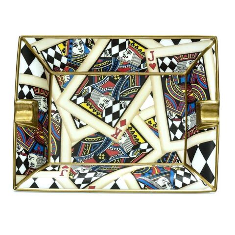 Lets Play Cards Gold Ashtray
