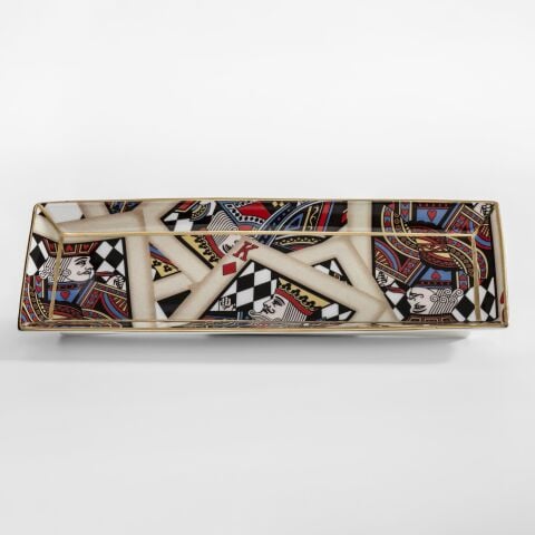 Lets Play Cards Gold Pen Tray