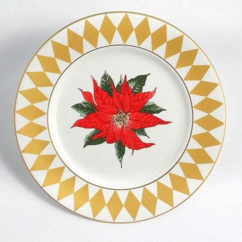 Parterre Gold with Poinsettia - 6'' plate