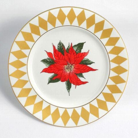 Parterre Gold With Poinsettia 15 Cm Plate