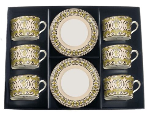 Hrp Kensington Palace Gates Tea Cup And Saucer Set X 6