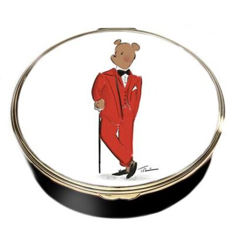 Hal At Christmas - White - Enamel Box