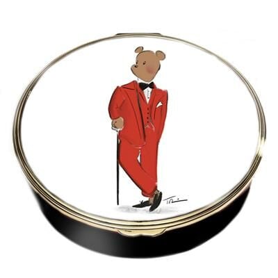Hal At Christmas White Enamel Box