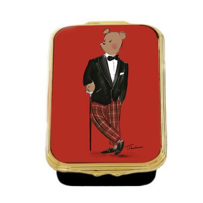 Hal At Christmas - Red - Enamel Box