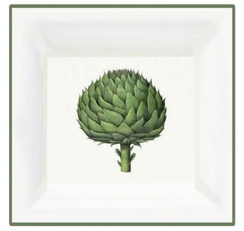 Halcyon Days Kitchen Garden Artichoke Square Trinket Tray