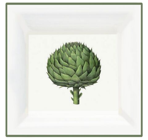 Halcyon Days Kitchen Garden Artichoke Square Trinket Tray