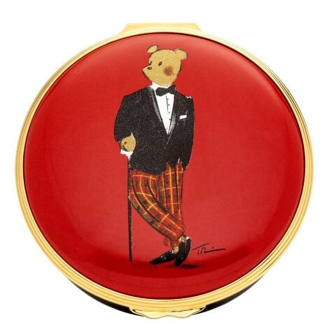 Hal At Christmas Red Enamel Box