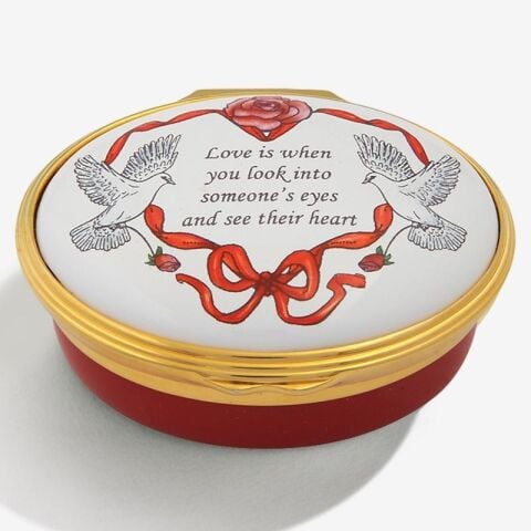 Love İs When You Look Enamel Box
