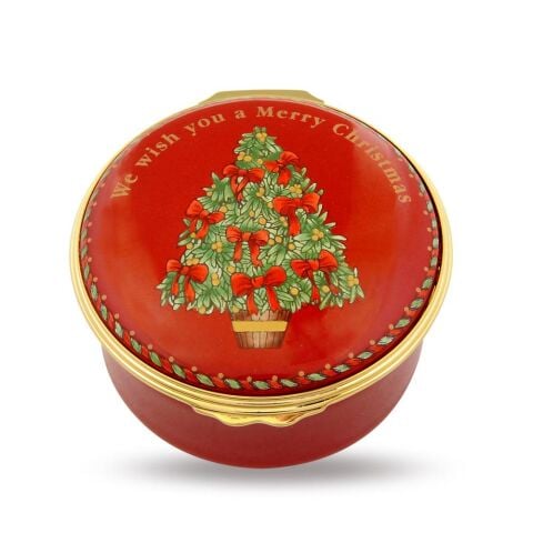 We Wish You A Merry Christmas Msuical Enamel Box