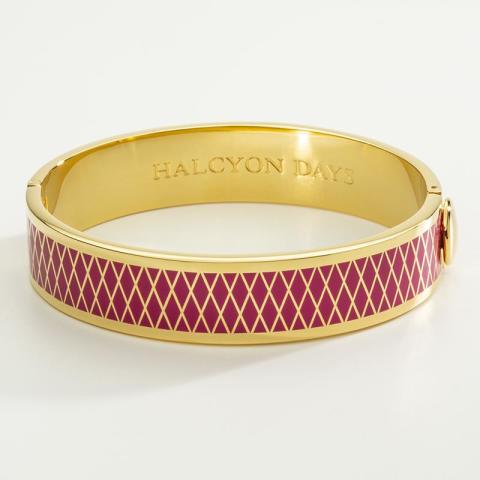13mm Parterre - Pink Tourmaline - Gold - Hinged Bangle