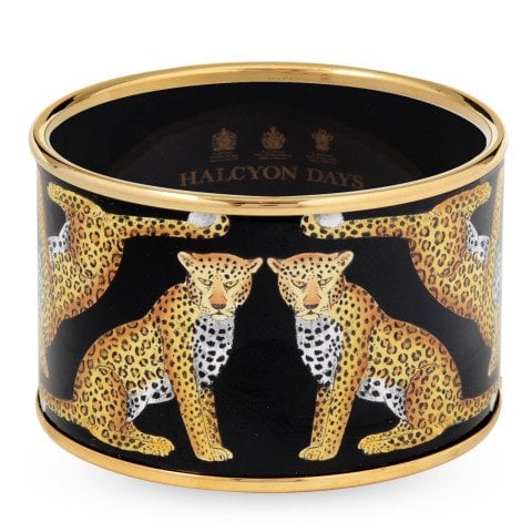 4cm MW Leopard - Black - Gold - Medium Cuff